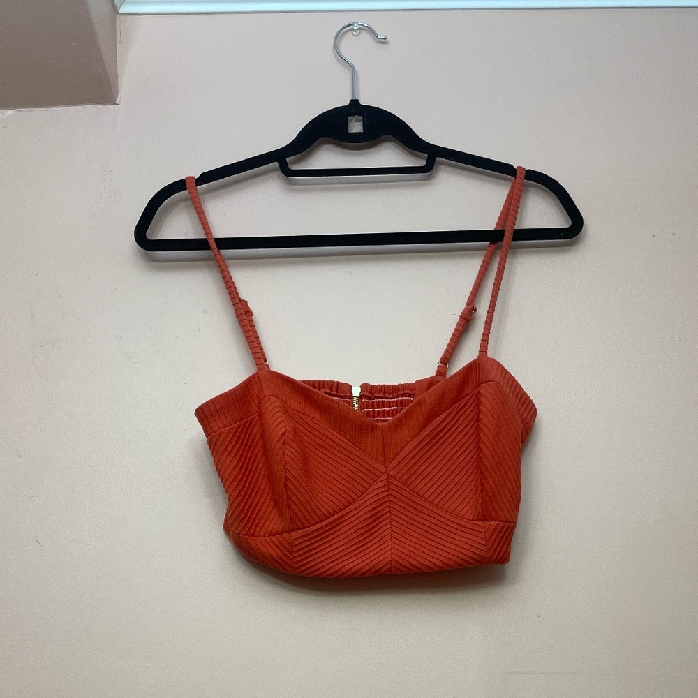 Orange crop top
